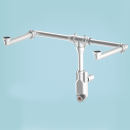 Spazio Raumspar - Siphon, Wandanschluss 32 + 40mm - Doppelwaschtisch